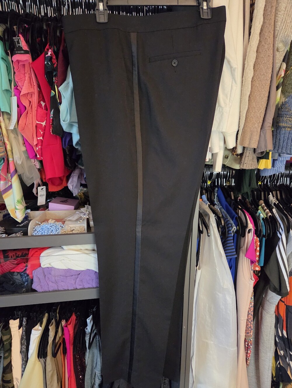 Kenneth Cole Reaction 45W Men's Black Tuxedo Dress Pants